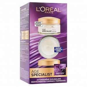 L'Oréal Paris Age Specialist 55+ denní a noční krém proti vráskám 2 x 50 ml dárková sada