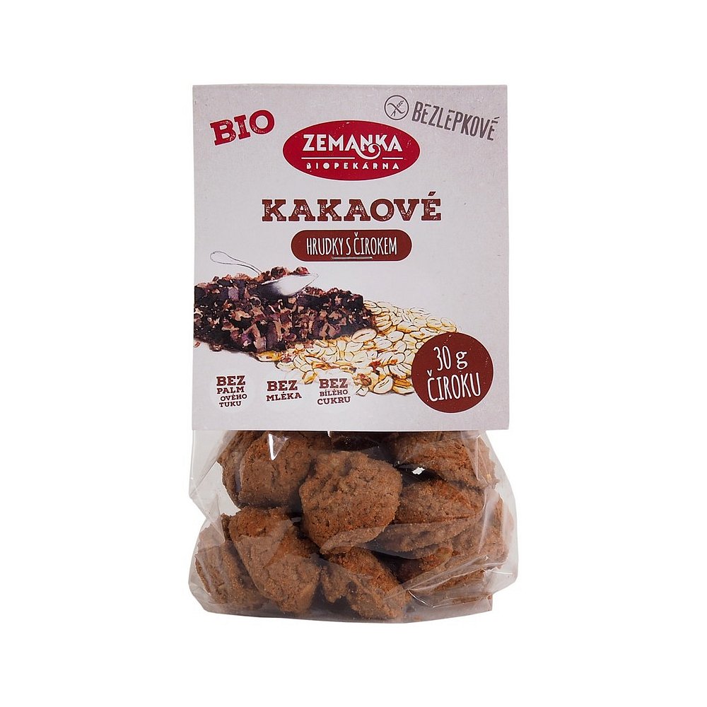 ZEMANKA Kakaové hrudky s čirokem a vločkami 100 g BIO