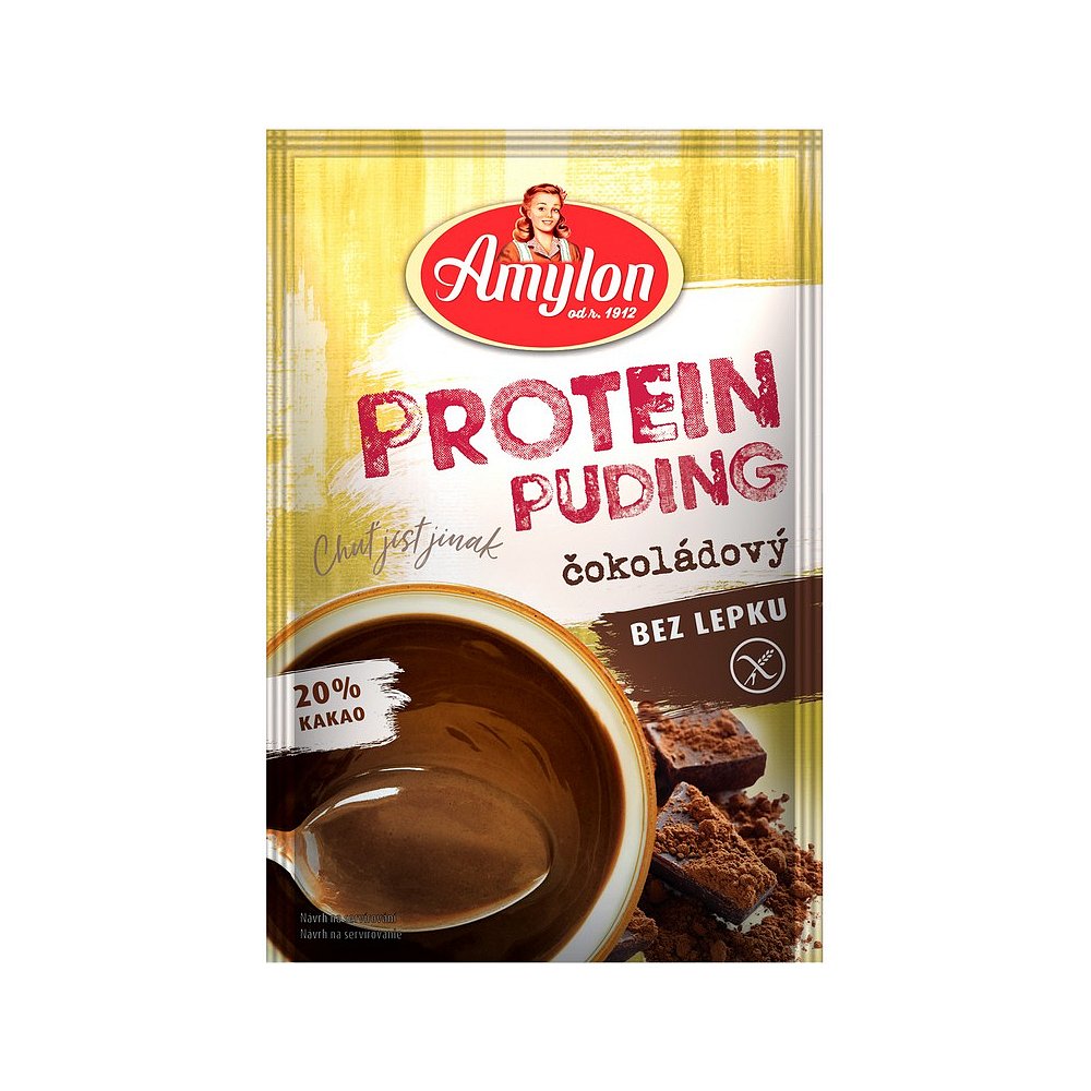 AMYLON Protein puding čokoládový bez lepku 45 g