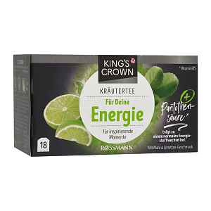 King's Crown Bylinný čaj pro energii s mátou a limetkovou příchutí 32 g