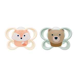 NUK Perfect Match Air Dudlík 0–2m box 2 ks fox/bear