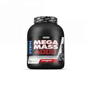 Weider, Giant Mega Mass 4000, Gainer, 3000 g, Jahoda