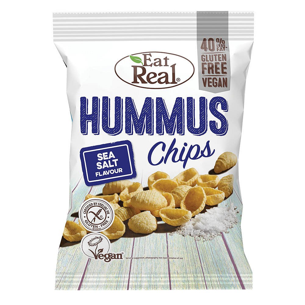 EAT REAL Hummus Chips s mořskou solí 135 g BEZ lepku