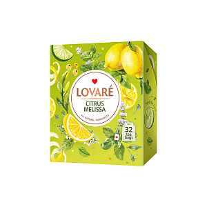 LOVARÉ Citrus melissa zelený čaj 32 sáčků