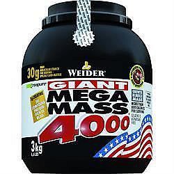 Weider, Giant Mega Mass 4000, Gainer, 3000 g, Jahoda