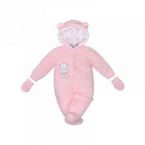 New Baby Zimní kombinézka Nice Bear růžová, vel. 68 (4-6m)