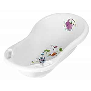 Keeeper Dětská vanička s výpustem, Hippo 84 cm - Bílá