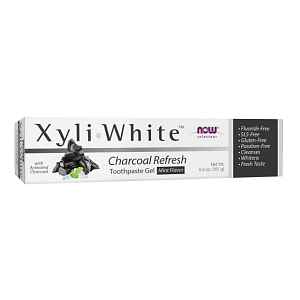 NOW Zubní pasta XyliWhite Charcoal Refresh (s aktivním uhlím), 181g