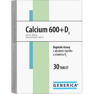 Calcium 600 +D 3 Generica tablety 30