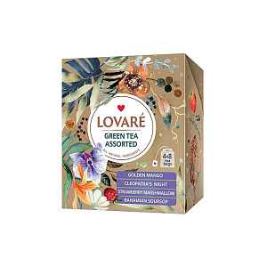 LOVARÉ Green tea assorted kolekce zelených čajů 32 sáčků