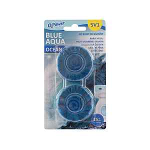 Q-Power Blue Aqua Čisticí a barvicí tablety do WC nádržky oceán 2 ks