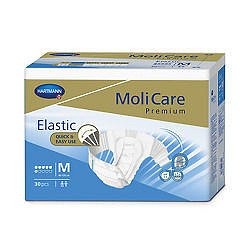 KALHOTKY ABSORPČNÍ MOLICARE PREMIUM ELASTIC MEDIUM BOKY 80-120CM,2159ML,30KS