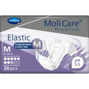 KALHOTKY ABSORPČNÍ MOLICARE PREMIUM ELASTIC MEDIUM BOKY 80-120CM,3194ML,26KS