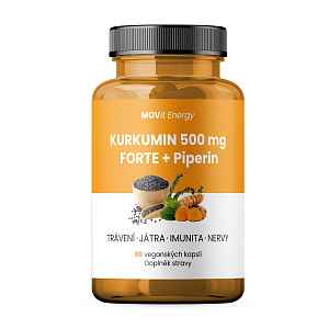 Movit Kurkumin 500mg Forte + Piperin Vegan Cps.60