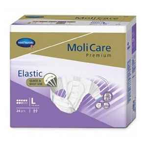 KALHOTKY ABSORPČNÍ MOLICARE PREMIUM ELASTIC LARGE BOKY 110-150CM,3298ML,24KS