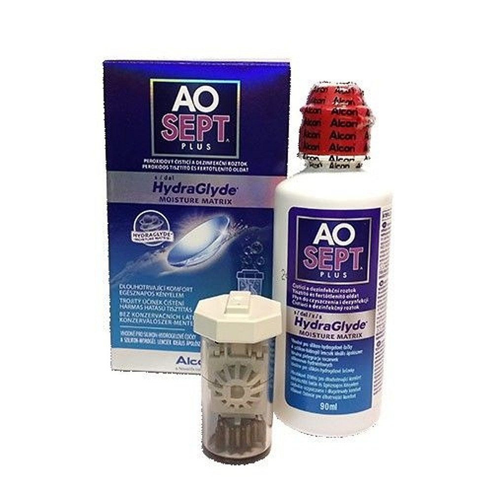 AOSEPT Plus HydraGlyde s pouzdrem 90 ml