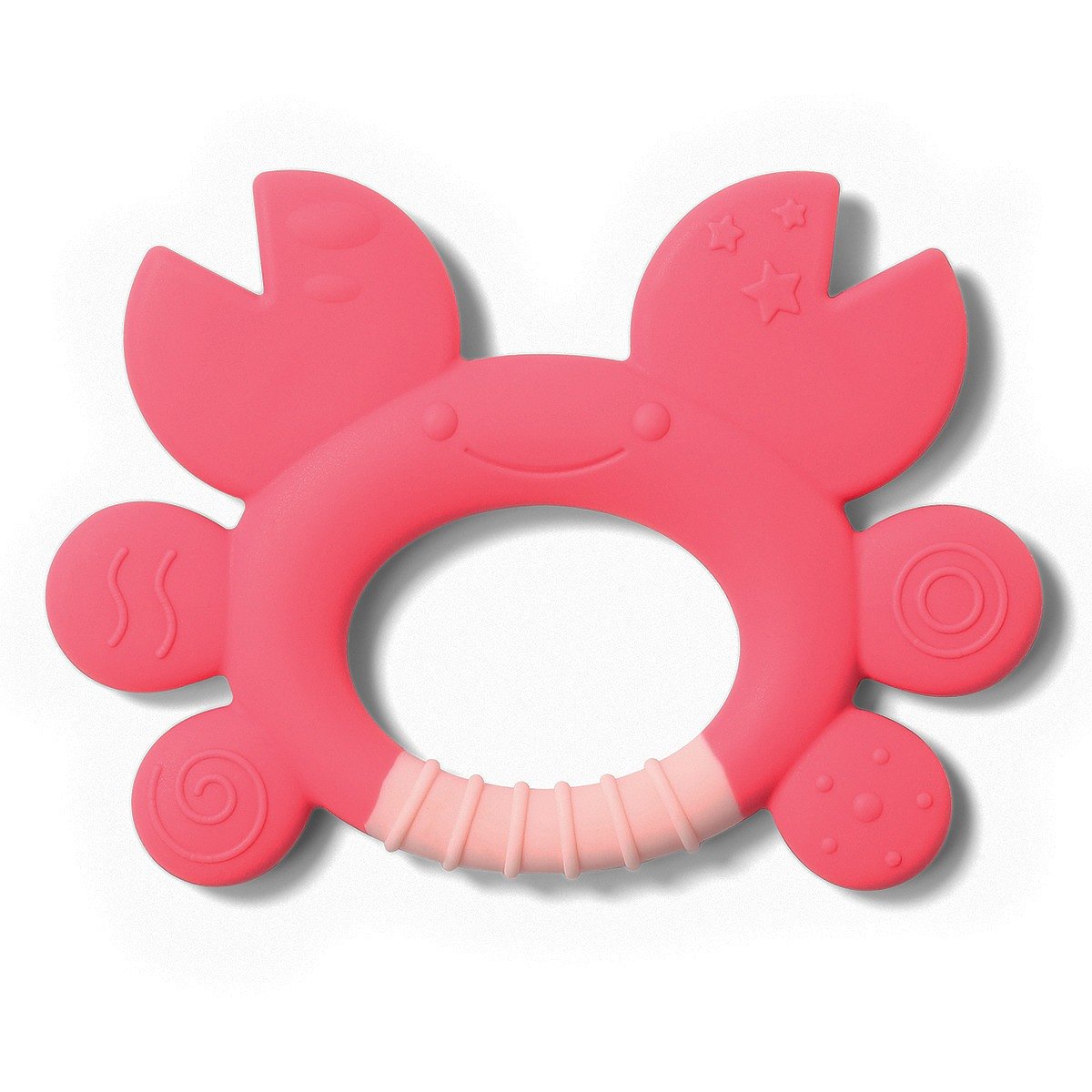 BABY ONO Kousátko silikonové krab Don 6m+ růžová