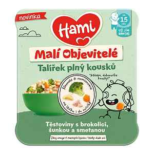 Hami Malí objevitelé Těstoviny s brokolicí, šunkou a smetanou 15m+ 200 g