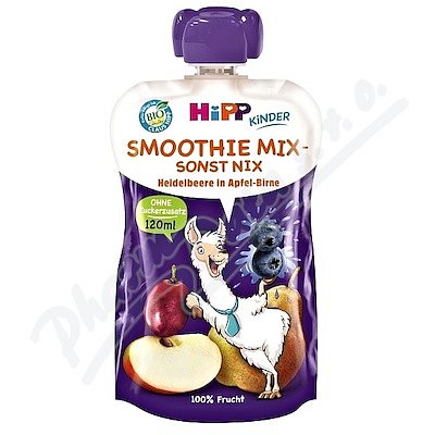 HiPP BIO Smoothie Jablko-Hruška-Borůvky 120ml