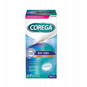 Corega Bio Antibakteriální tablety 136 ks