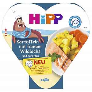 HiPP Brambory se zeleninou a jemným lososem od 1. roku, 250 g