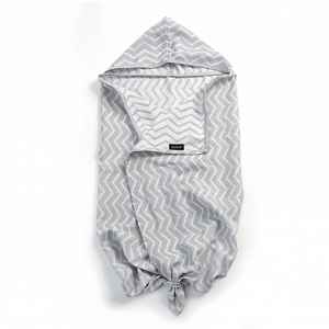 KipKep mušelínová osuška BLENKER S KAPUCÍ 100x70cm Silver Grey