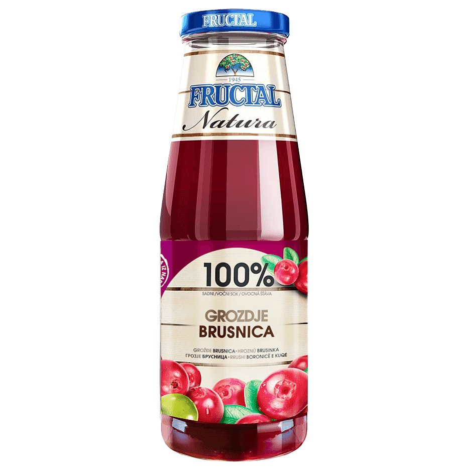 NATURA brusinka hrozno 100% 700 ml