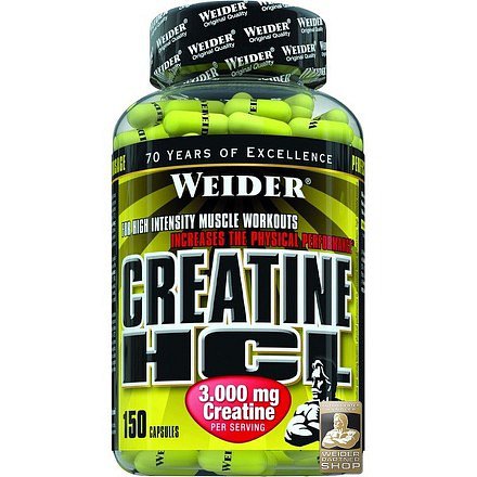 Weider, Creatine HCL, 150 kapslí