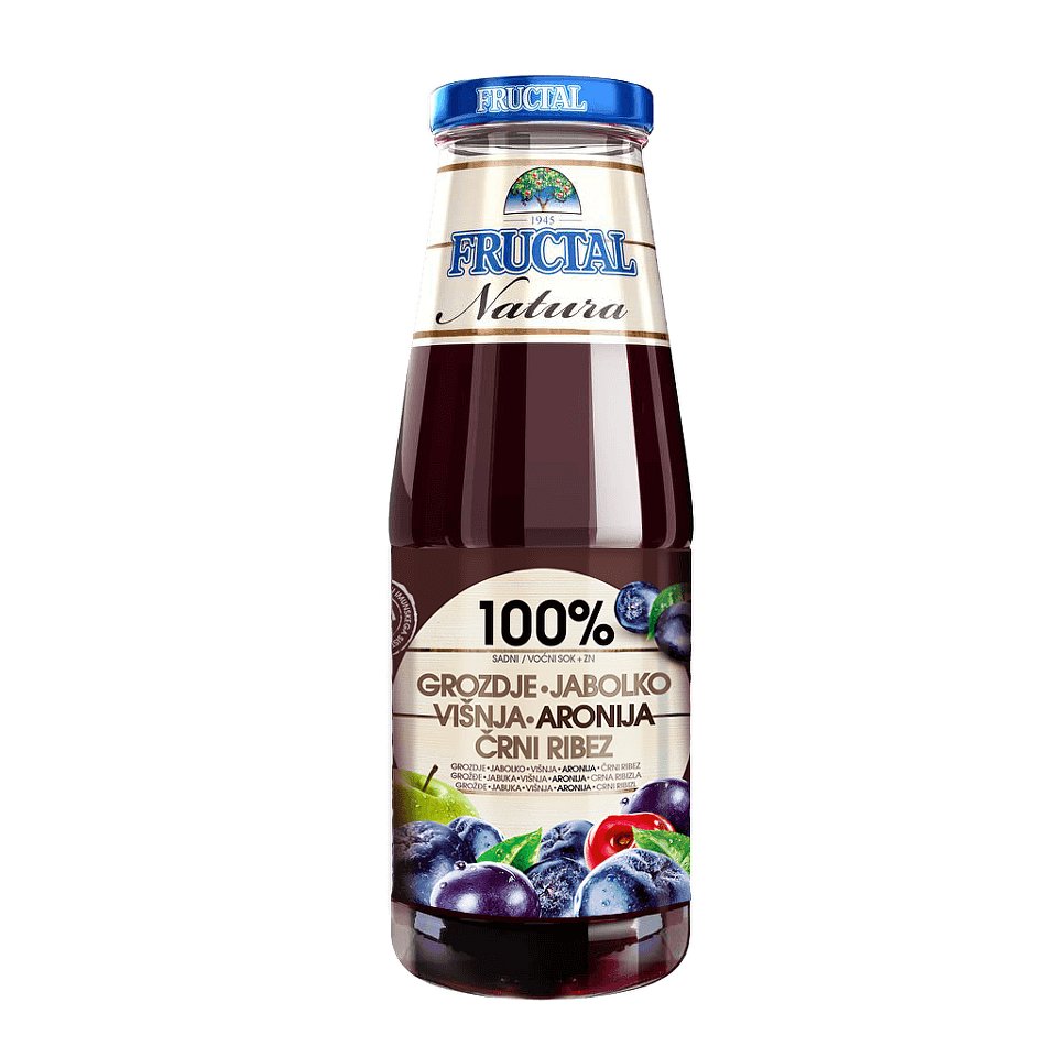 NATURA aronie hrozno jablko višně 100% 700ml