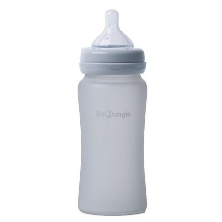 Bo Jungle skleněná láhev s úchyty B-Thermo 240ml Grey