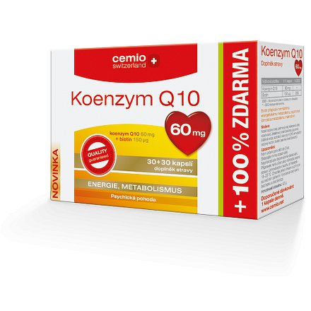 Cemio Koenzym Q10 60mg s biotinem cps.30+30 ČR/SK