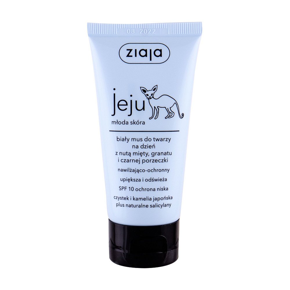 ZIAJA Jeju white face mousse moisturise denní pleťový krém SPF 10 50 ml