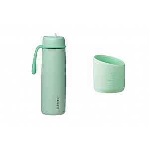 B.BOX Nerezová termolahev s brčkem 690 ml + Silikonový chránič - spearmint