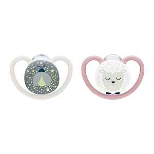 NUK Perfect Match Air Night Dudlík 6–18m box 2 ks firefly/sheep