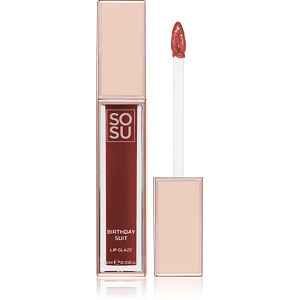 SOSU Cosmetics Satin Lip Glaze hydratační lesk na rty odstín Birthday Suit 6 ml