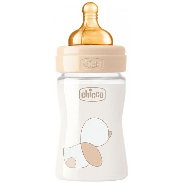 Chicco Original Touch latex Skleněná kojenecká láhev 150ml