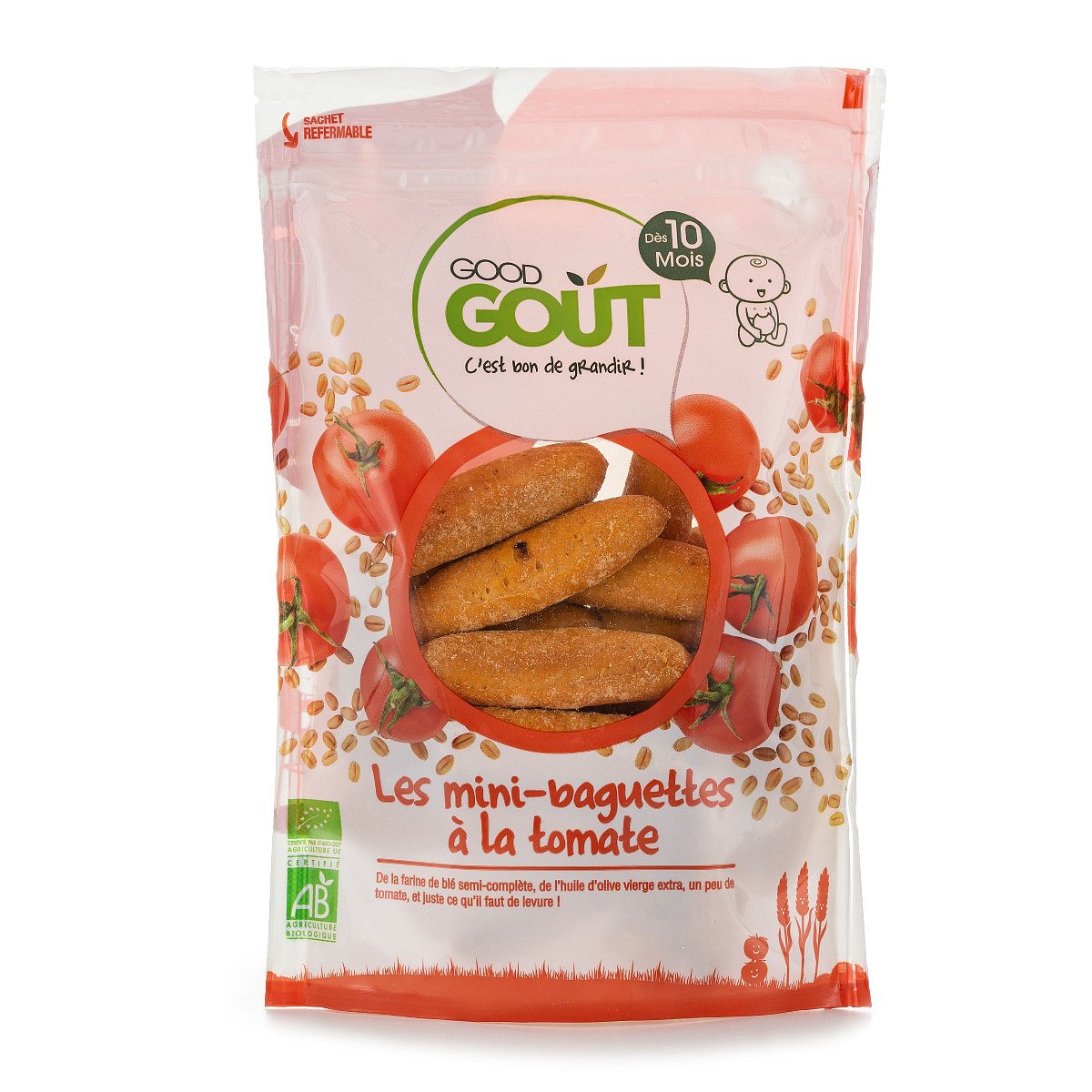 Good Gout Mini bagetky s rajcaty BIO 70g 10M