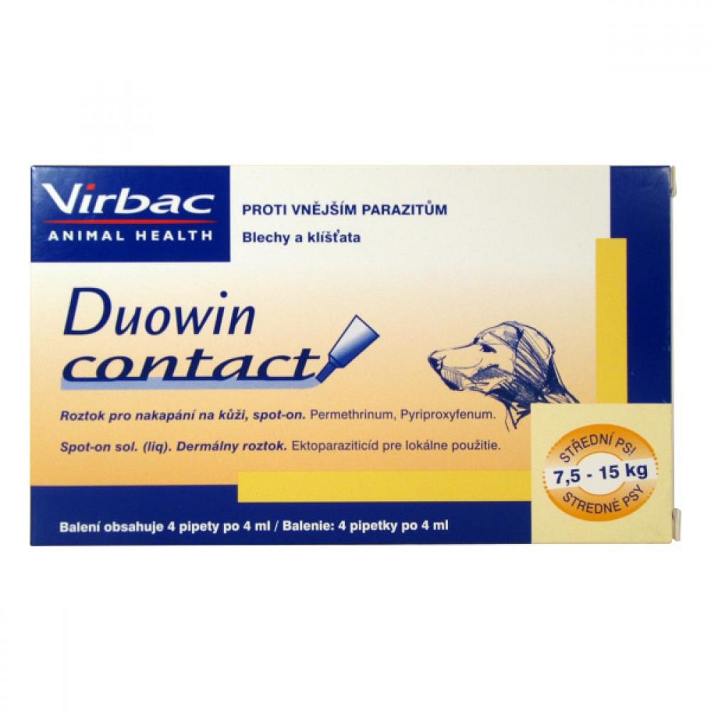 VIRBAC DUOWIN CONTACT SPOT-ON A.U.V. SOL 4X4ML