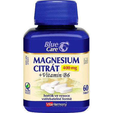 VitaHarmony Magnesium citrát 400mg+vit. B6 tbl.60