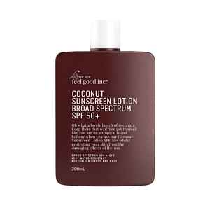 We are feel good inc. Coconut sunscreen lotion SPF 50+ 200 ml