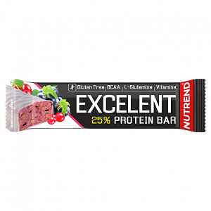 EXCELENT PROTEIN BAR 85g černý rybíz s brusinkami