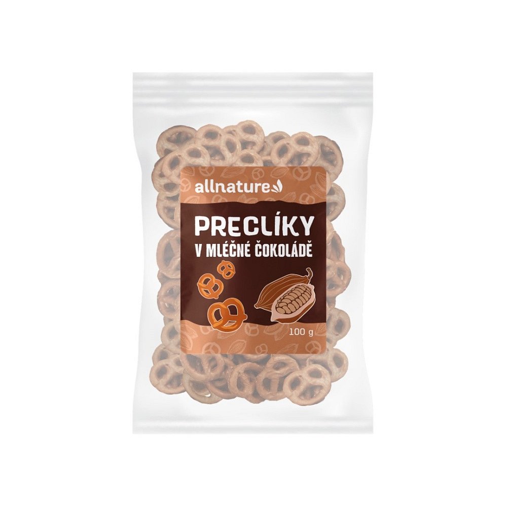 ALLNATURE Preclíky v mléčné čokoládě 100 g