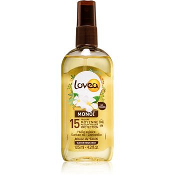 Lovea Monoi výživný olej na opalování SPF 15  125 ml