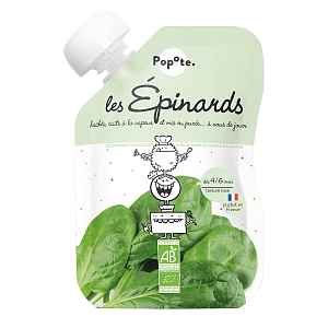 POPOTE Kapsička špenát 4m+ BIO 120 g