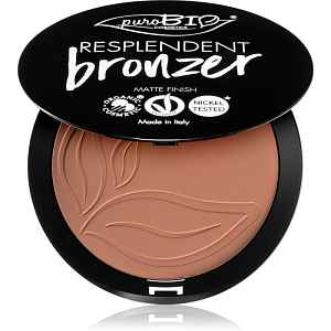 puroBIO Cosmetics Resplendent bronzer s matným efektem odstín 03 Beige Brown 9 g