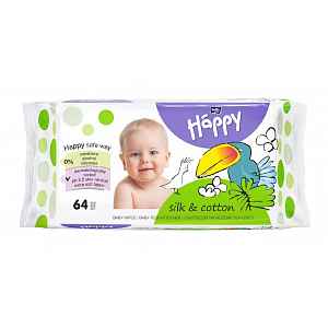 HAPPY Baby ubrousky hedvábí a bavlna 4x64ks mega PACK