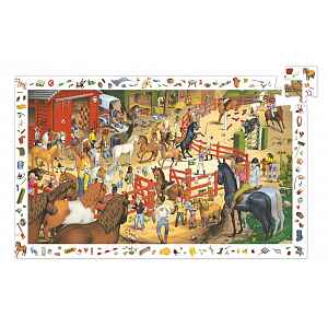 Djeco Vyhledávací puzzle Koně - 200 pcs