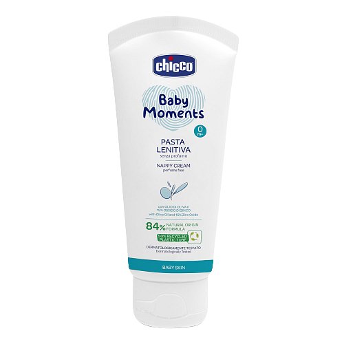 CHICCO Krém na dětský zadeček zklidňující bez parfemace Baby Moments 84 % přírodních složek 100ml