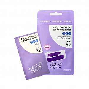 Hello Coco PAP Bělicí pásky na zuby s korektorem barev 7 aplikací 14 ks