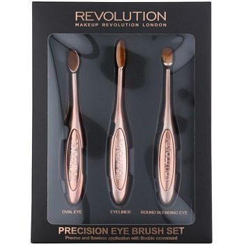 Makeup Revolution Pro Precision Brush sada štětců na oči  3 ks